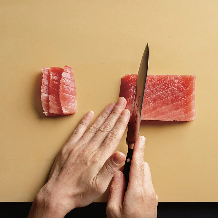 CookinCut cutting board in use