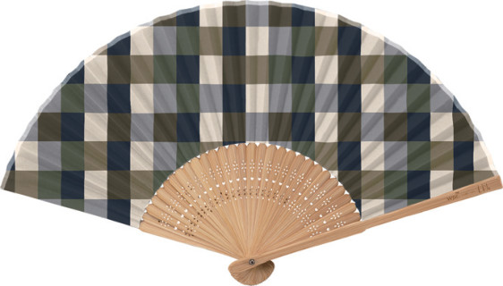 Wpc. Patterns Unisex Folding Fan Gift Box — Block Check W124-305-204